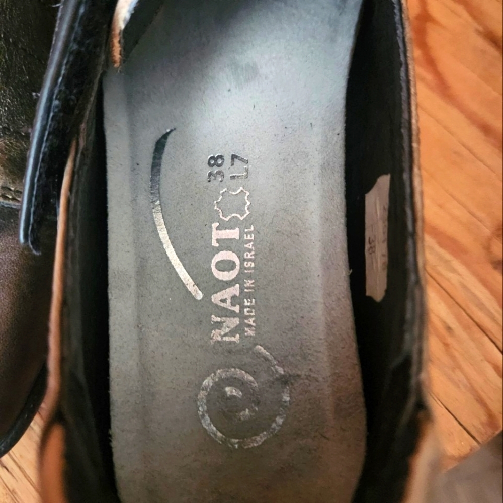 NAOT RAPOKA METALLIC DISTRESSED LEATHER WOMEN SHIE SIZE 38/ 7 - Picture 10 of 12